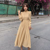 2023 Spring Chic Korea Fenimine Vestidos Women Bohemian Style Holiday Date Girls Floral Print Chiffon Long Maxi Dress