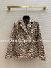 2022 Spring Collection Leopard Blazer Jacket Notched Single Breasted Slim Waist Elegant All-matched Streetwear Women's Suit Coat