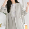 2022 Spring Elegant Woman Jacket Turn Down Collar Long Sleeve Double Breast Blazer Women Work Style Ol Solid Simple Coat
