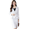 2022 Spring Elegant Women Tweed Blazer Set Jacket and Skirt Business 2 Pieces Skirt Suit Female Office Ladies Blazer Suits