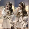 2022 Spring 2 Piece Set Women Long Sleeve England Jacket Coat+Mini Pleated Skirt Set Ladies Work Wear Clothing Sets