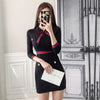 2022 Spring Korea Office Women Cloth Bodycon Bowknot Mini Sheath High Waist Sexy Black Dresses Women