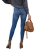 2022 Spring Black and Blue Women Skinny Jeans Casual Slim Elastic Denim Pencil Pants Ankle-Length Jeans
