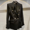 2023 Spring Slim-Fit Satin Blazer Coat Women's Rhinestone Double Buckle Lapel Suit Jacket Female Outwear
