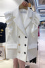 2022 Spring Feifei Sleeve Patchwork Slim White Suit Vest Sleeveless Jacket Women Blazers