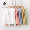 2023 Spring Women Peter Pan Collar Transparent White Shirt Lantern Sleeve Blouse Summer Solid Sweet Cute Girls Tops T0D011F