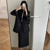 2023 Spring Suits Mid-Calf Single Breasted  Blazer and Skirt  Women Suits Office Set Skirt Office Lady Skirt Suits