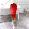 2023 Spring Summer Bodycon Skirts Women Faldas Split Skirt Midi Slim Saias Pencil Skirts For Women Female Knitted Skirt Women's