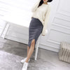 2023 Spring Summer Bodycon Skirts Women Faldas Split Skirt Midi Slim Saias Pencil Skirts For Women Female Knitted Skirt Women's