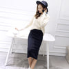 2023 Spring Summer Bodycon Skirts Women Faldas Split Skirt Midi Slim Saias Pencil Skirts For Women Female Knitted Skirt Women's