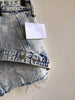 2022 Spring Summer Classic Trendy Brand Luxry Design Versatile Relaxed Pebble Washed Pure Cotton Denim Shorts A2