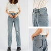 2022 Spring Summer Classic Trendy Brand  Design Casual Versatile Concise High Low Hole Denim Pants  Women