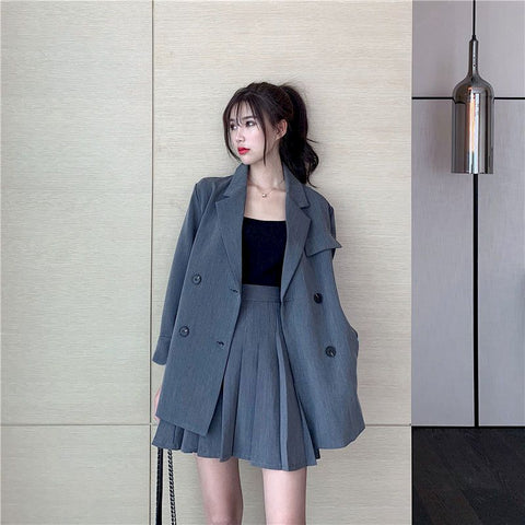 2022 Spring Summer Suit Women Skirt Plus Size Plus Goth Elegant Two Piece Blazer And Skirt Set Lady Uniform Woman Dress