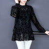 2023 Spring Summer Women Lace Blouses Shirts Female Casual Long Transparent Sleeve Stand Collar Tops Plus 5XL Feminine Blusas