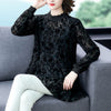 2023 Spring Summer Women Lace Blouses Shirts Female Casual Long Transparent Sleeve Stand Collar Tops Plus 5XL Feminine Blusas