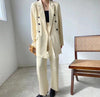 2022 Spring Women Blazer Suits Double Breasted Blazer+Pant Two Pieces Female OL Style Sets