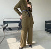 2022 Spring Women Blazer Suits Double Breasted Blazer+Pant Two Pieces Female OL Style Sets