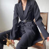 2022 Spring Women Blazer Suits Double Breasted Blazer+Pant Two Pieces Female OL Style Sets