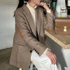 2023 Spring and Autumn Herringbone Suit Wool Blended Straight Double Pocket Jacket Women Blazer