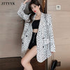 2022 Spring summer Leopard Blazer Women Print Long Sleeve Vintage Suit Coat Biker Jacket Outwear Tops Womens Casual Blazer Mujer