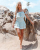2023 Summer Dress Ladies High Waist Ruffled Off Shoulder Wrap Chest Pure Colour Strapless Short Mini Skirt
