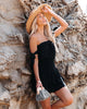2023 Summer Dress Ladies High Waist Ruffled Off Shoulder Wrap Chest Pure Colour Strapless Short Mini Skirt