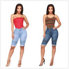 2022 Summer Women's short jeans casual stretch denim shorts knee length Biker jeans S-2XL Drop shipping