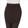 2023 Summer Pencil Skirts Pinstripe Elastic Women Ladies Slim Bodycon Folding Design Short Patterns Skirt