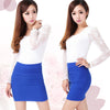 2023 Summer Pencil Skirts Pinstripe Elastic Women Ladies Slim Bodycon Folding Design Short Patterns Skirt