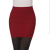 2023 Summer Pencil Skirts Pinstripe Elastic Women Ladies Slim Bodycon Folding Design Short Patterns Skirt
