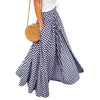 2023 Summer Plaid Check Midi Skirt Vintage Party Pleated Skirts Women Casual Elastic Waist Swing Dress Female Vestidos