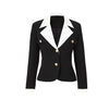 2022 Summer Runway Simple Design Notched Neck Long Sleeve Single-Breasted Blazers Pockets High Waist Women Suits Z215