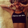 2022 Summer Sexy Women Camis Cropped Clothes Bra Crop Top Crop Feminino Funny Letter I Have No Tits Strapless Tops 100% Cotton