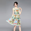 2023 Summer Sweet Floral Printed Beach Boho Dresses Women Bow Tie Spaghetti Strap Backless Sleeveless Party Short Dress