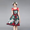 2023 Summer Sweet Floral Printed Beach Boho Dresses Women Bow Tie Spaghetti Strap Backless Sleeveless Party Short Dress