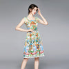 2023 Summer Sweet Floral Printed Beach Boho Dresses Women Bow Tie Spaghetti Strap Backless Sleeveless Party Short Dress