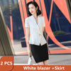 2022 Summer Two Piece Set Women Suits Short Sleeve Blazer And Mini Skirt Elegant High Chic Lady 2 Piece Set Women blazer