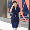 2022 Summer Two Piece Set Women Suits Short Sleeve Blazer And Mini Skirt Elegant High Chic Lady 2 Piece Set Women blazer