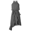 2022 Summer Vintage Women Polka dot Dresses Summer Ruffles Halter Irregular Lace Up Dress Sleeveless Dresses For Female Vestidos