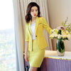 2023 Summer Women Professional Skirt Suits Slim OL Style Suit Two Piece Lady Office Suits Half Sleeve Blazers and Skirts