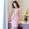 2023 Summer Women Professional Skirt Suits Slim OL Style Suit Two Piece Lady Office Suits Half Sleeve Blazers and Skirts