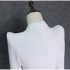 2023  Stylish Designer Blazer Women's Shrug Shoulder Single Button White Blazer Jacket