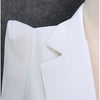 2023  Stylish Designer Blazer Women's Shrug Shoulder Single Button White Blazer Jacket