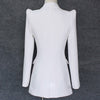 2023  Stylish Designer Blazer Women's Shrug Shoulder Single Button White Blazer Jacket