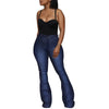 2022 Tall Waist Elastic Jeans Women High Waist Retro Skinny Jeans Wide Leg Trousers Ladies Casual Bell Bottom Jeans Flare Pant