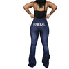 2022 Tall Waist Elastic Jeans Women High Waist Retro Skinny Jeans Wide Leg Trousers Ladies Casual Bell Bottom Jeans Flare Pant
