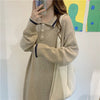 2022 Winter Korean Style Mid-Length Knitted Overknee Dress Women's Wind Net Red Sweater Student Dress Jum
