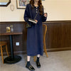2022 Winter Korean Style Mid-Length Knitted Overknee Dress Women's Wind Net Red Sweater Student Dress Jum