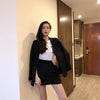 2023 Women 2 Piece Skirt Set Chic Elegant Blazer Solid Temperament Half-length Skirt Two Piece Set Fall Women Tide Suit