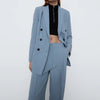 2022 Women Double Breasted Solid Blazers and Jackets Work Office Lady Autumn Suit Business Female Blazer Coat Talever